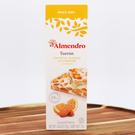 Turron Mandelnougat mit Orange  El Almendro Packung
