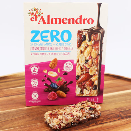 Energieriegel Rote Beeren 0% Zucker El Almendro Riegel