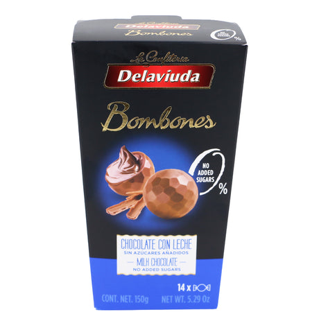 Schokokugeln Milchschokolade 0% Zucker  Delaviuda Packung