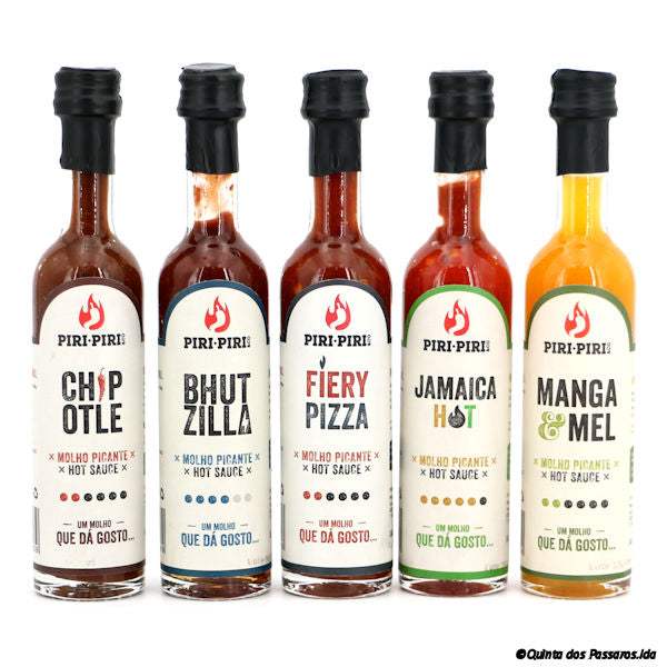 Pack de 5 sauces épicées gourmandes / Piri-Piri &amp; Co / Pack de 5 molhos, 5x50ml