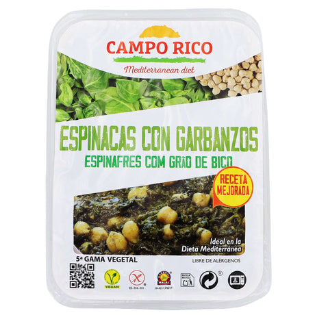 Spinat mit Kichererbsen Campo Rico Packung