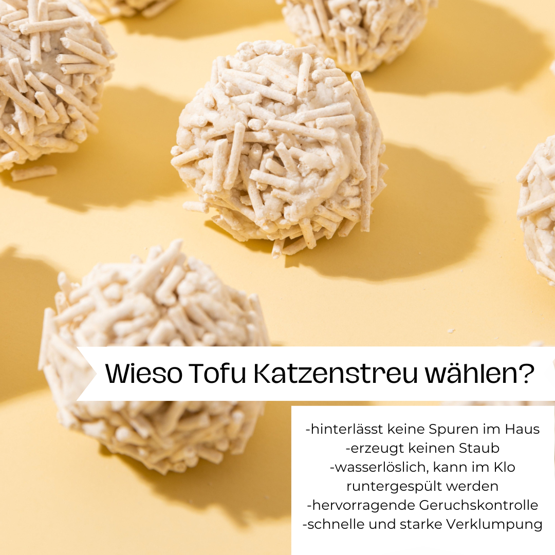 Gatitos Tofu-Katzenstreu 2,4 Kg – Wasserlöslich, Klumpend, Geruchsbindend, Staubarm, Vakuumverpackt