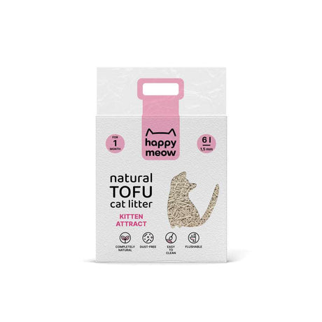 Tofu Katzenstreu Kitten Attract / Happy Meow / Areia Tofu Kitten Attract, 6L