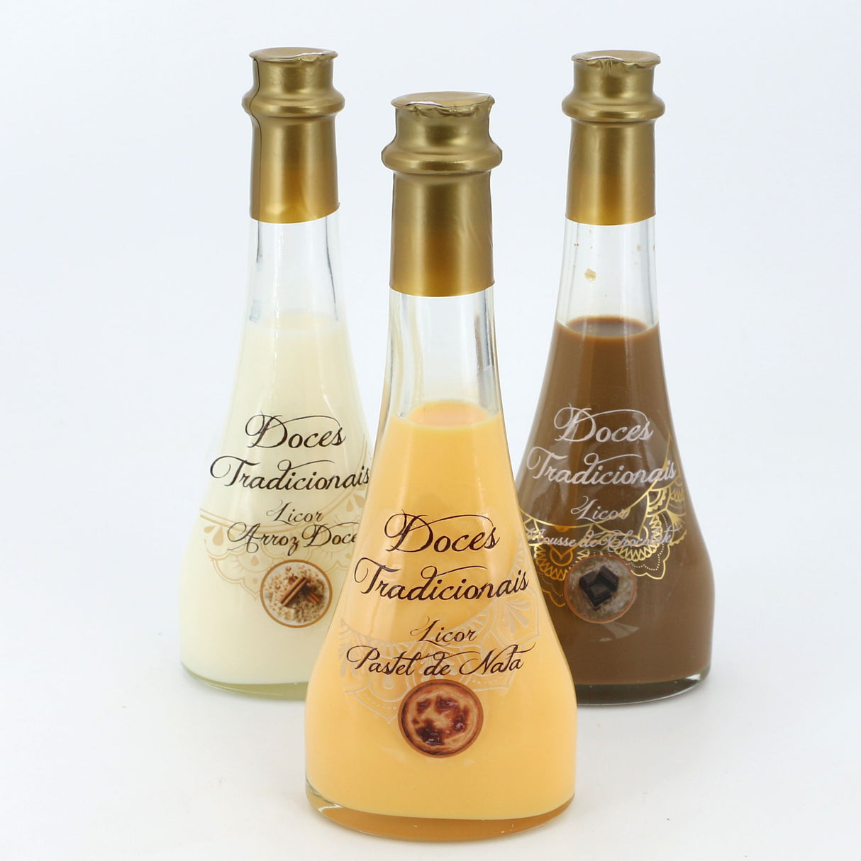 Geschenkset 3 Liköre / Licores doces tradicionais Flaschen