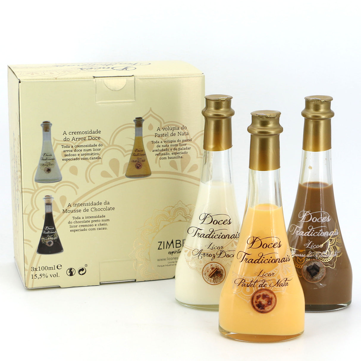 Geschenkset 3 Liköre / Licores doces tradicionais Box