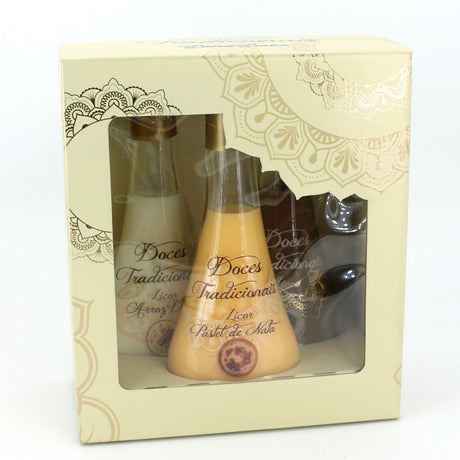 Geschenkset 3 Liköre / Licores doces tradicionais vorne