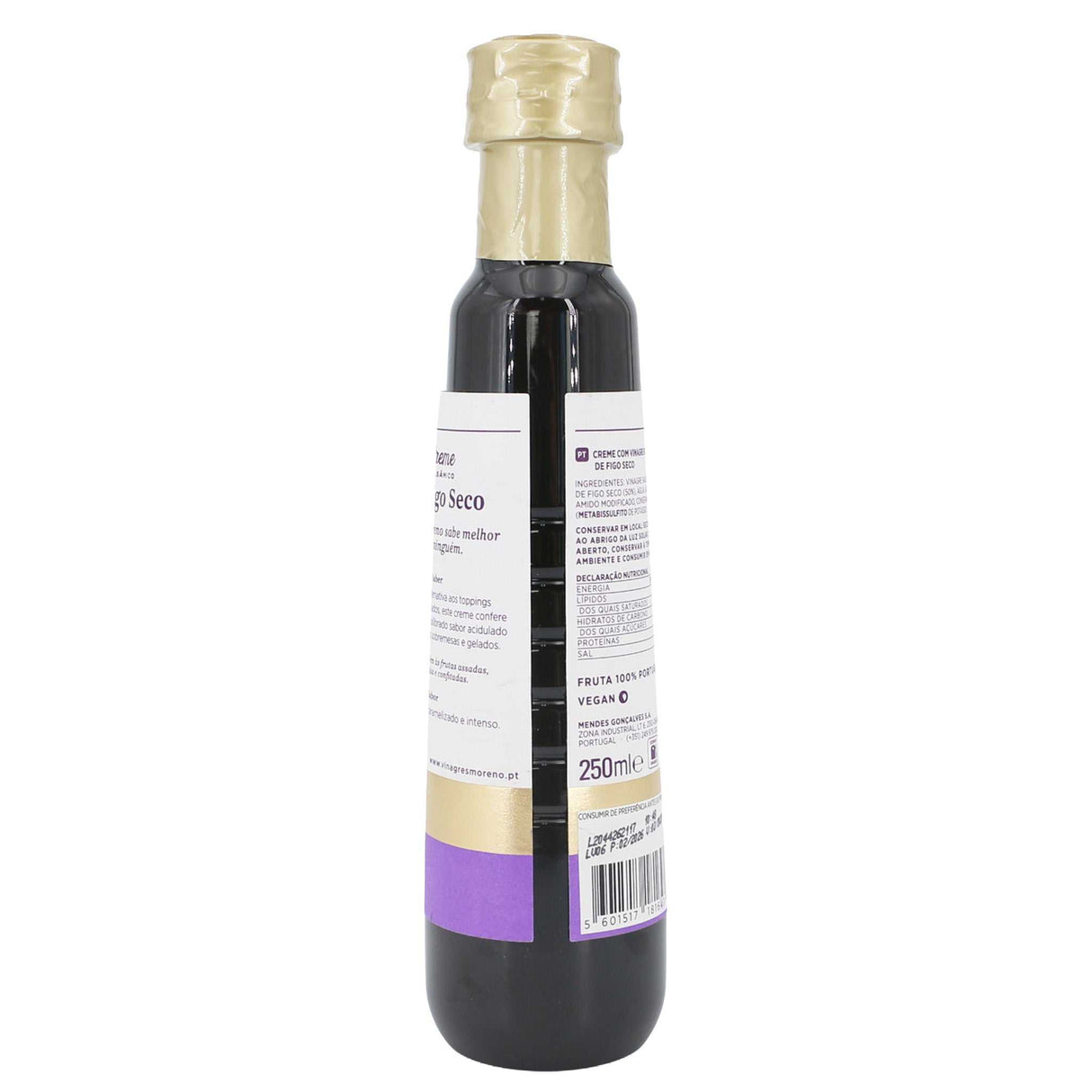 Balsamico Essig Creme Feige / Moreno Flasche hinten