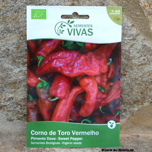 Paprika Corno de Toro Red Seeds / Sementes de pimento doce corno de toro vermelho, biologique, unidade