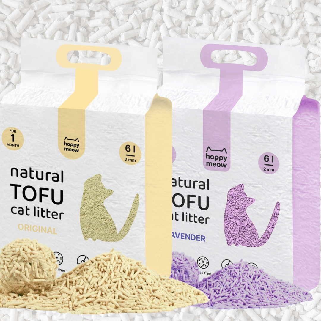 Tofu Katzenstreu Pack, Happy Meow, 4x6L