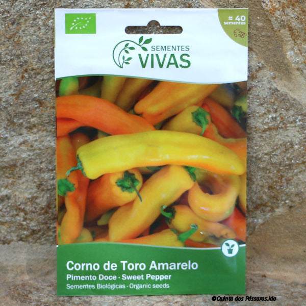 Paprika Corno de Toro Graines Jaunes / Sementes de pimento doce corno de toro amarelo, biologique, unidade